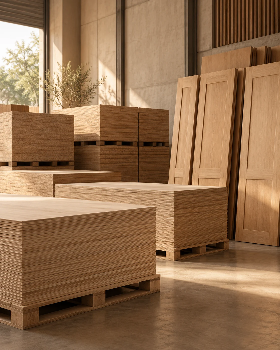 Plywood sheet stack