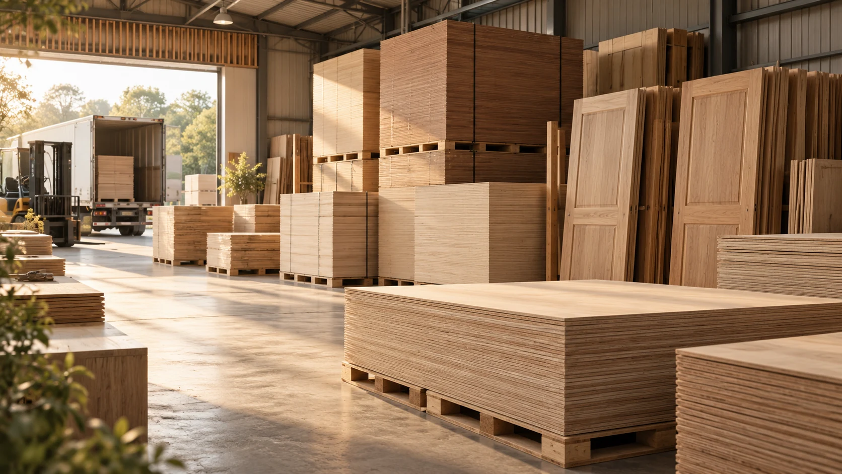Bulk plywood delivery