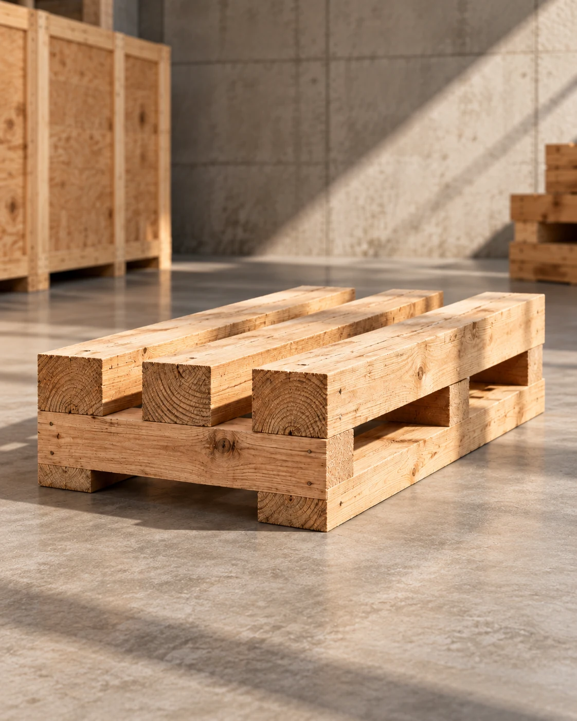 Wooden dunnage and cut-size packing